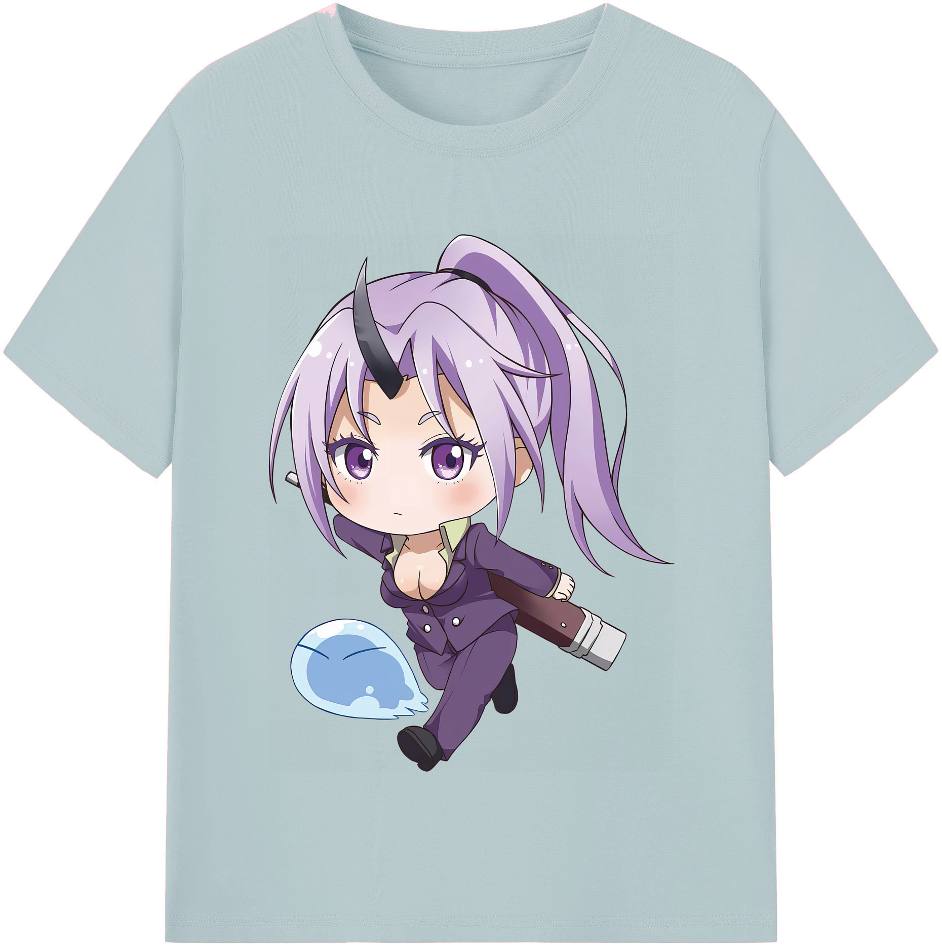 （画像用） 転スラ Regarding Reincarnated to Slime 綿100％半袖Tシャツ（フロントプリント）
